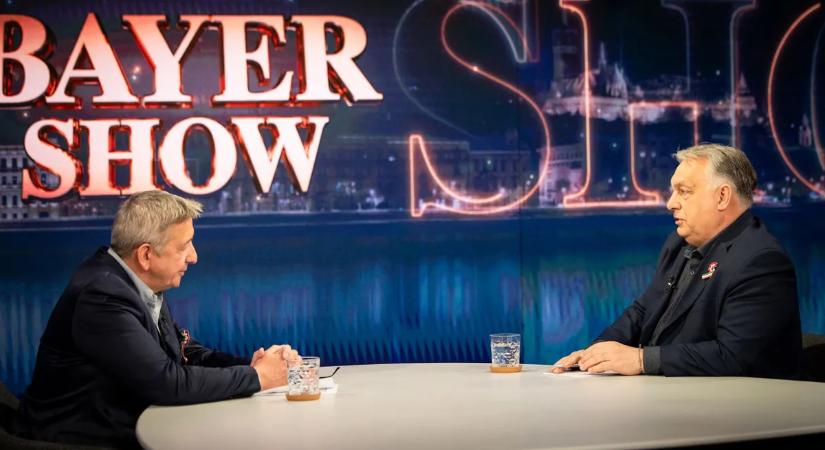 Orbán Viktor a Bayer-show rendkívüli adásában: A Fidesz politikai közössége fölemelt fejű, győzelemre készülő állapotban van