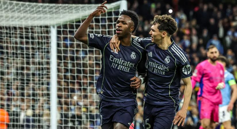 Vinícius duplázott, a Real Madrid kettős győzelemmel ment tovább a Manchester City ellen