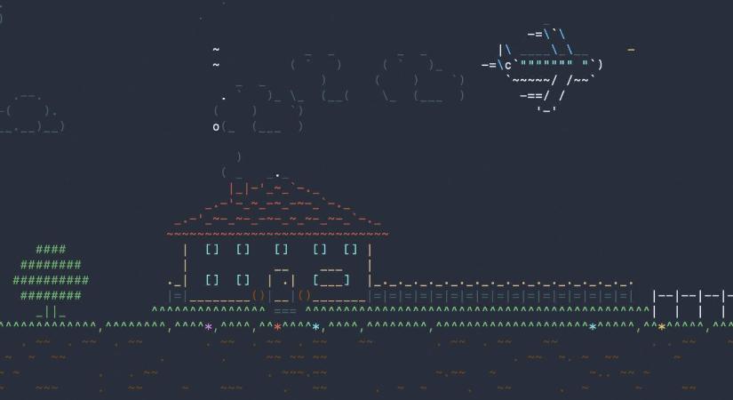 Meglepő ASCII időjárás alkalmazás, amiben karakterekből rajzolt animáció mutatja az időjárást