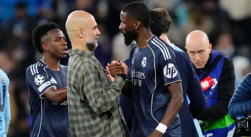 Elszabadultak az indulatok: Guardiola és Rüdiger majdnem egymásnak estek a lefújás után – videó