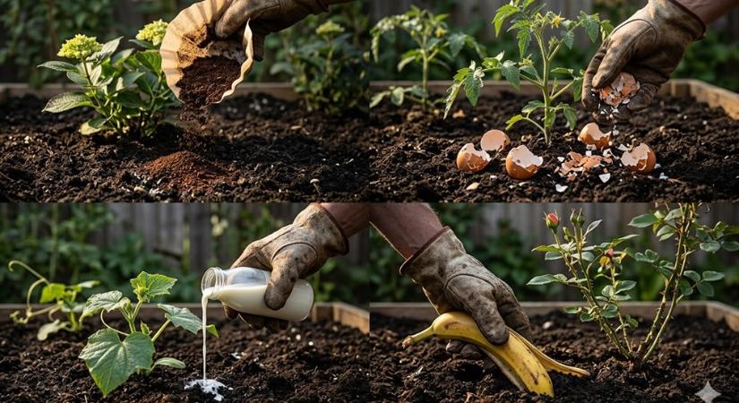 Kávézacc, tojáshéj, tej, banánhéj: tényleg jók ezek a növényeknek, vagy csak a kertészeti folklór sztárjai?