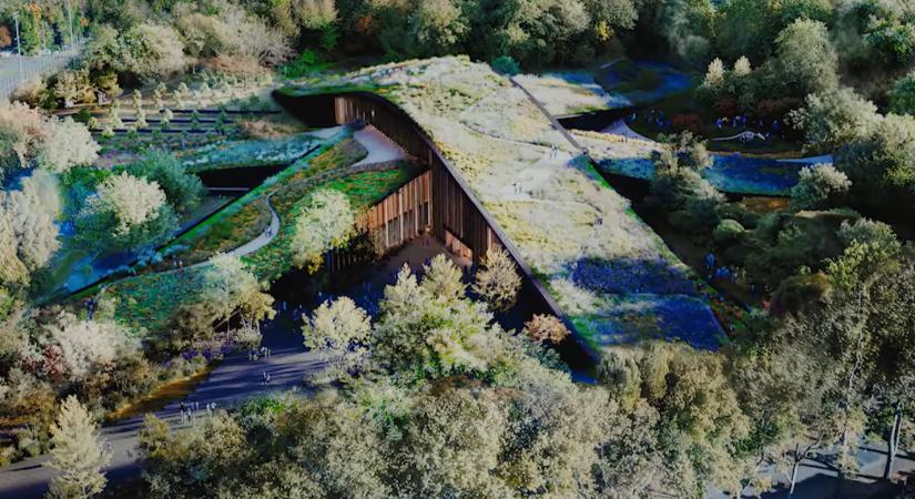 Egy földből kiemelkedő szalagos domb lesz a debreceni Természettudományi Múzeum – megtörtént a bemutató