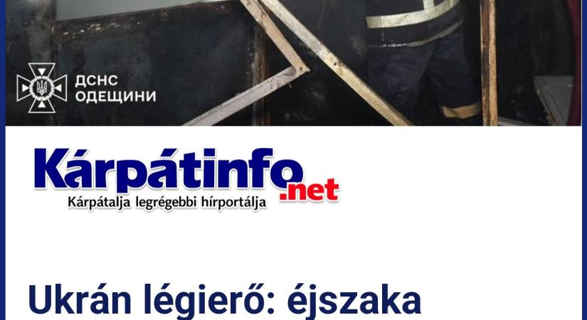 Ukrán légierő: éjszaka csaknem másfélszáz drónt vetett be ukrajnai célpontok ellen az orosz hadsereg