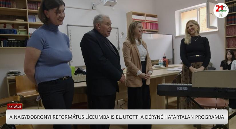 Aktuális (2026.03.18) A Nagydobronyi Református Líceumba is eljutott a Déryné Határtalan Programja (videó)