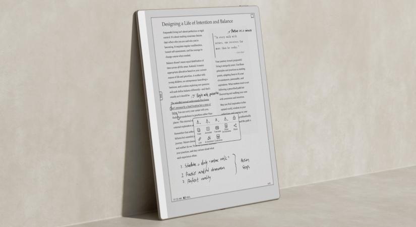 Jegyzetelésre szolgáló ePaper táblával állt elő a Boox