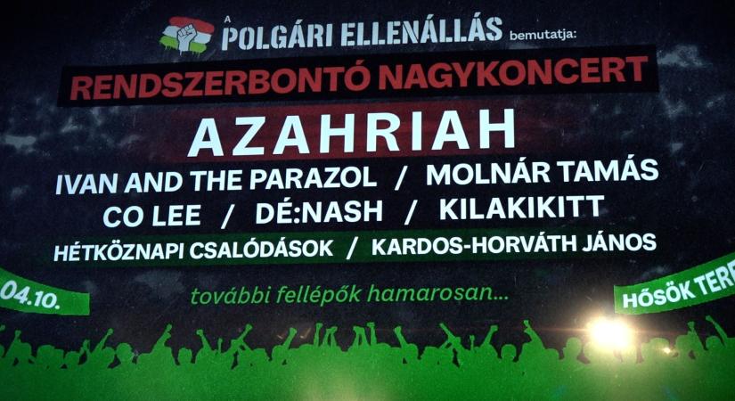 Rendszerváltó nagykoncert Azahriah-val - Krúbi is színpadra léphet