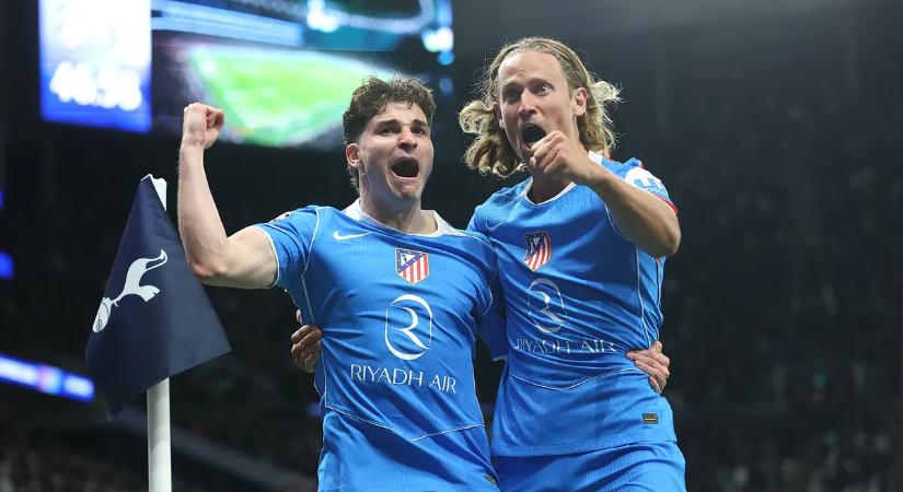 Háromszor vezetett, majd nyert is a Tottenham, de az Atlético Madrid jutott be a nyolc közé