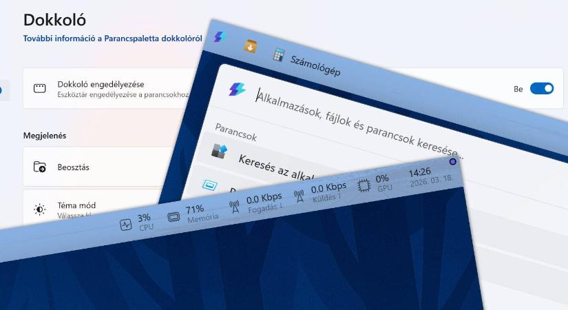 Az új Dokkoló bekapcsolása a Windowsban: Tálca helyett vagy mellé?