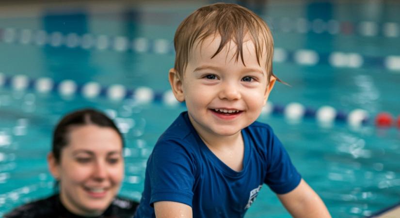 Vízbiztonság: ruhában tanulnak úszni a gyerekek