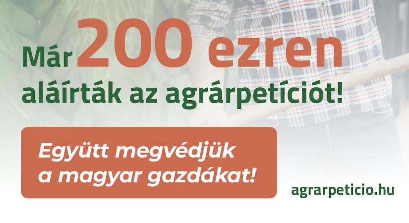 Már 200 ezer aláírás gyűlt össze az Agrárpetíción – Tiltakozás az ellenőrizetlen importáruk beáramlása ellen