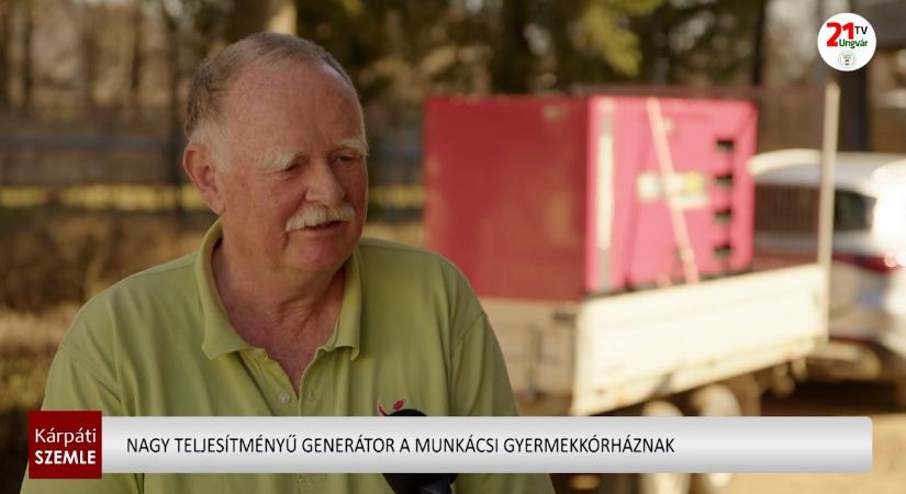 Nagy teljesítményű generátor a munkácsi gyermekkórháznak (videó)