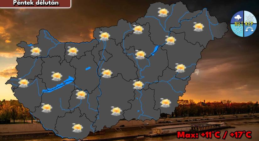 Pénteken is sok felhő várható