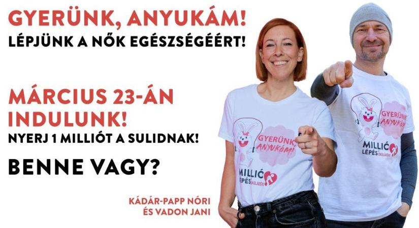 Indul a Millió lépés tavaszi kihívása, idén a női egészség kerül a fókuszba