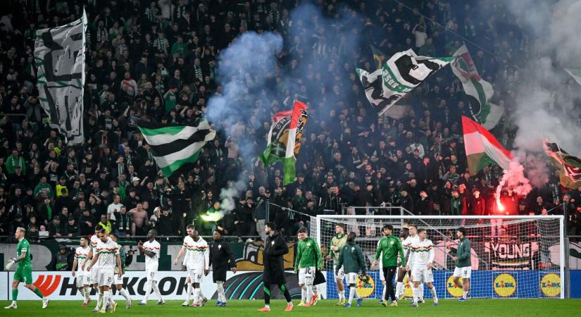 Pirotechnika és rasszista megnyilvánulások miatt pénzbüntetés és szektorbezárás a Fradinál