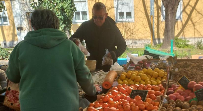 Tarol a korai vitaminbomba: így adják a tavasz első zöldségeit a tatabányai piacon