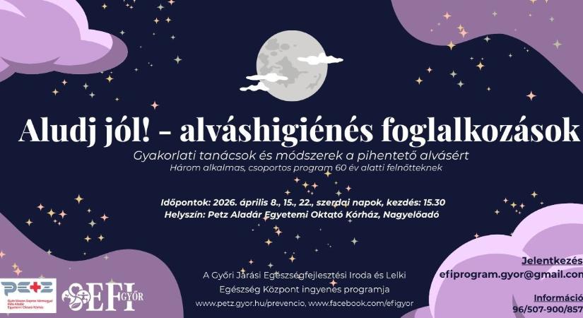 Aludj jól! – Alváshigiénés foglalkozások