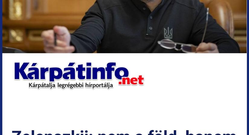 Zelenszkij: nem a föld, hanem az emberek a legfontosabbak a háborúban