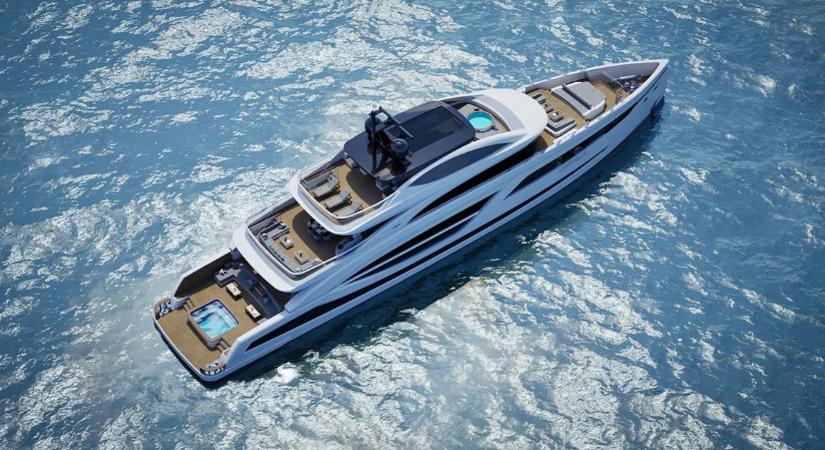 Elöl-hátul van medence ezen az 50 méteres luxusjachton