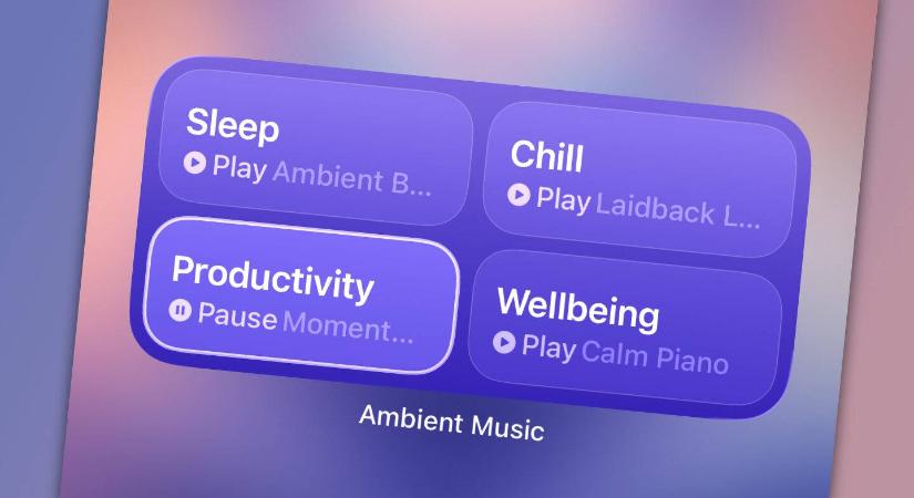 Végre itt az Ambient Music Főképernyős widget az iOS 26.4-ben