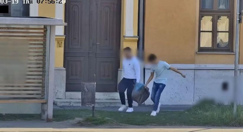Videón a pimasz esztergomi szemetelés: gyorsan jött a bünti a fiataloknak