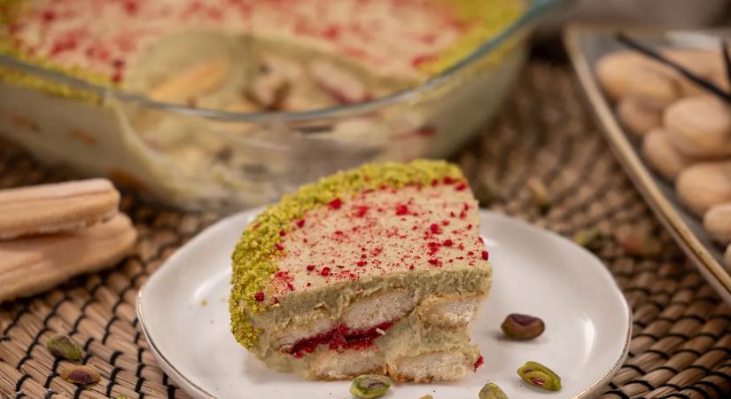 Pisztáciás-málnás tiramisu: krémes álomdesszert, amit nem lehet abbahagyni