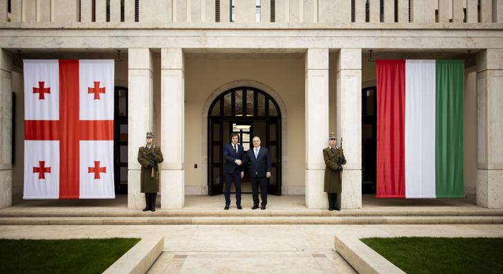 Orbán Viktor a Karmelitában fogadta a georgiai kormányfőt