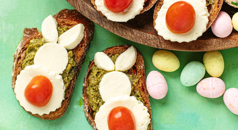 Cuki és finom: spenótpestós nyusziszendvics mediterrán ciabattával